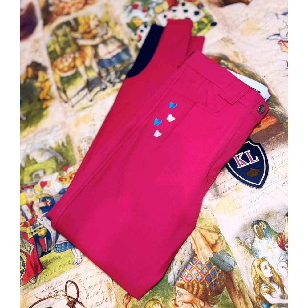 Kingsland Kelly Red Riding Breeches Size EU 34 US 24 / 26 NWT Daisy Butterflies - Picture 6 of 14